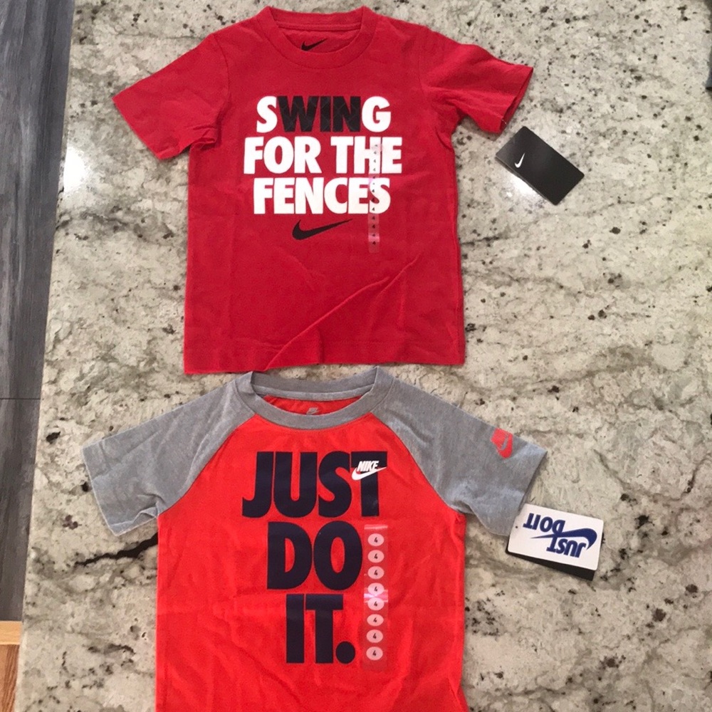 Boys Nike Shirt Set of 2 Size 4,5 Brand New